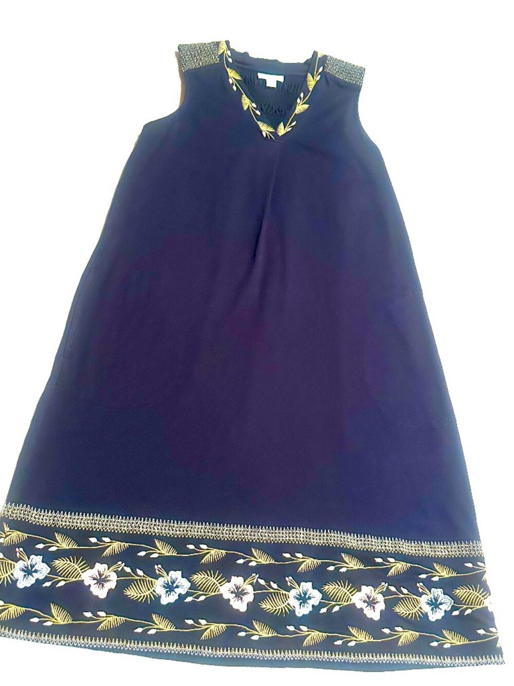 J.Jill sleeveless, embroidered dress, XS